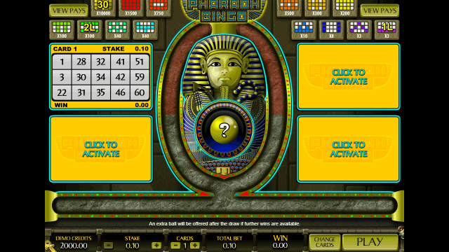Pharaoh Bingo 1